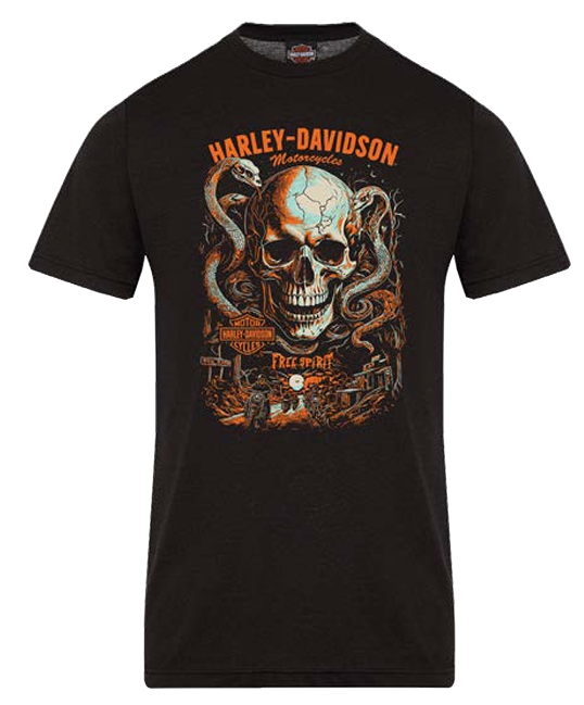 Harley-Davidson Deadwood Skull Tee – Black | Exclusive Joe Rascal Back Print