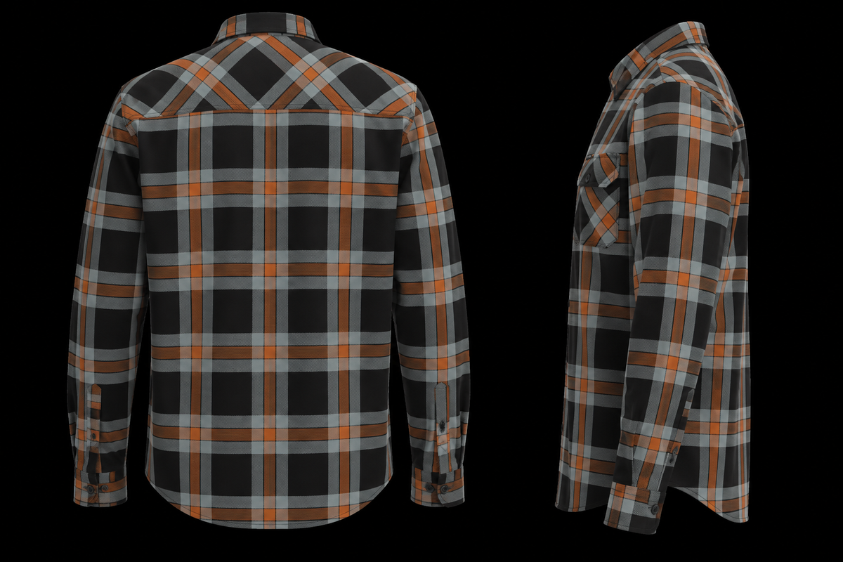 Harley-Davidson H-D® Standard Long Sleeve Plaid Shirt – Hawaiian Sunset & Harley Black