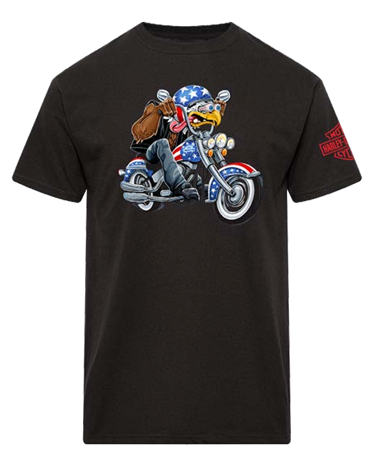 Harley-Davidson Eagle Knievel Tee – Black | Exclusive Joe Rascal Back Print