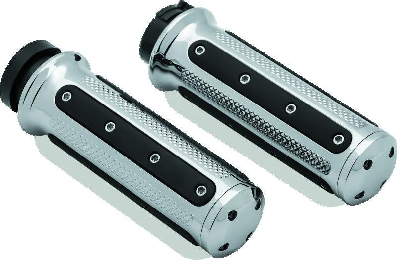 Kuryakyn Heavy Industry Grips Throttle-By-Wire Chrome