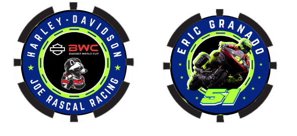 Joe Rascal Racing Bagger World Cup Poker Chip - Eric Granado #51
