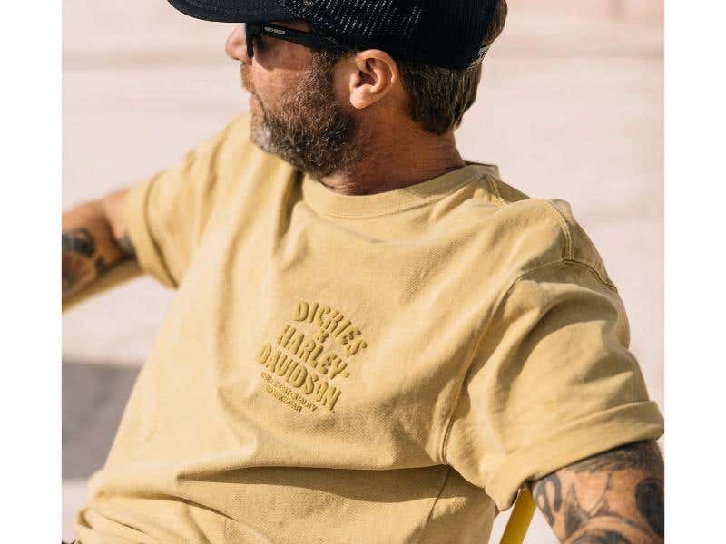HARLEY-DAVIDSON MENS DICKIES X H-D HEAVYWEIGHT PIGMENT DYED SS TEE