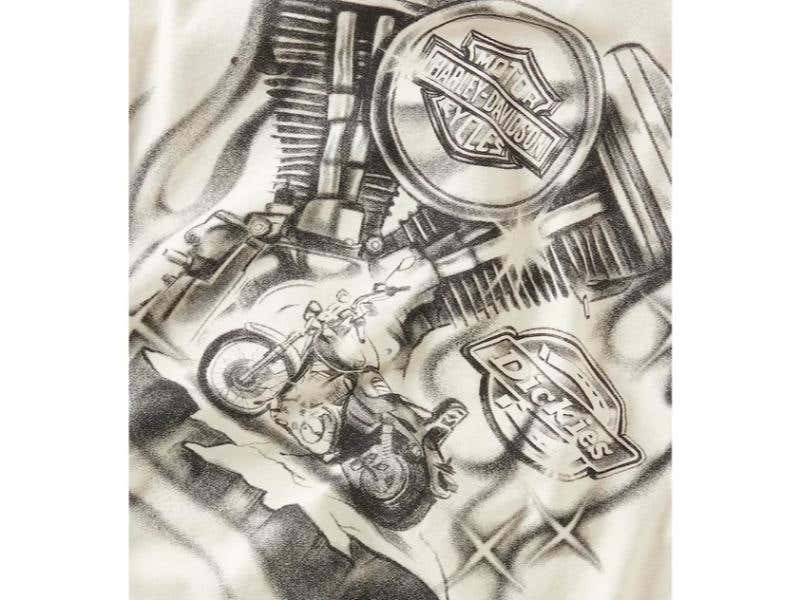 HARLEY-DAVIDSON MENS DICKIES X H-D HEAVYWEIGHT V-TWIN ENGINE TEE