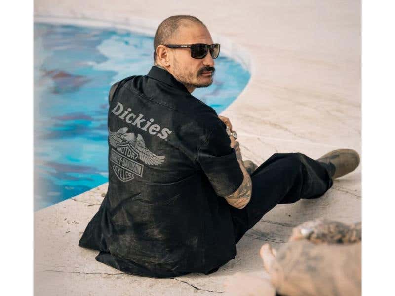 HARLEY-DAVIDSON MENS DICKIES X H-D EAGLE SS WORK SHIRT