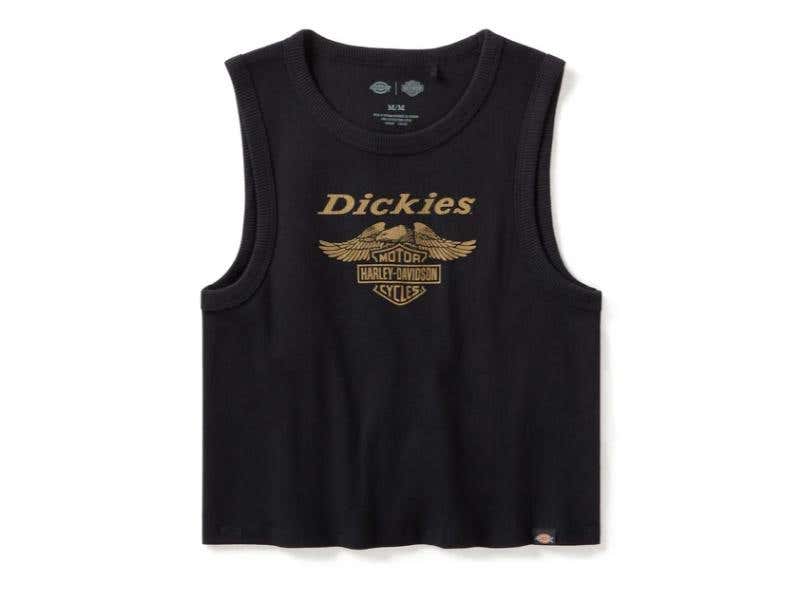 HARLEY-DAVIDSON WOMENS DICKIES X H-D RACERBACK CROPPED EAGLE TANK