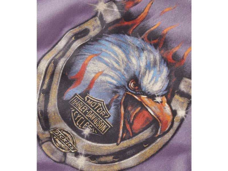 HARLEY-DAVIDSON WOMENS DICKIES X H-D FLAMING EAGLE BOXY CROP TEE