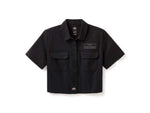 HARLEY-DAVIDSON WOMENS DICKIES X H-D EAGLE CROPPED WORK SHIRT