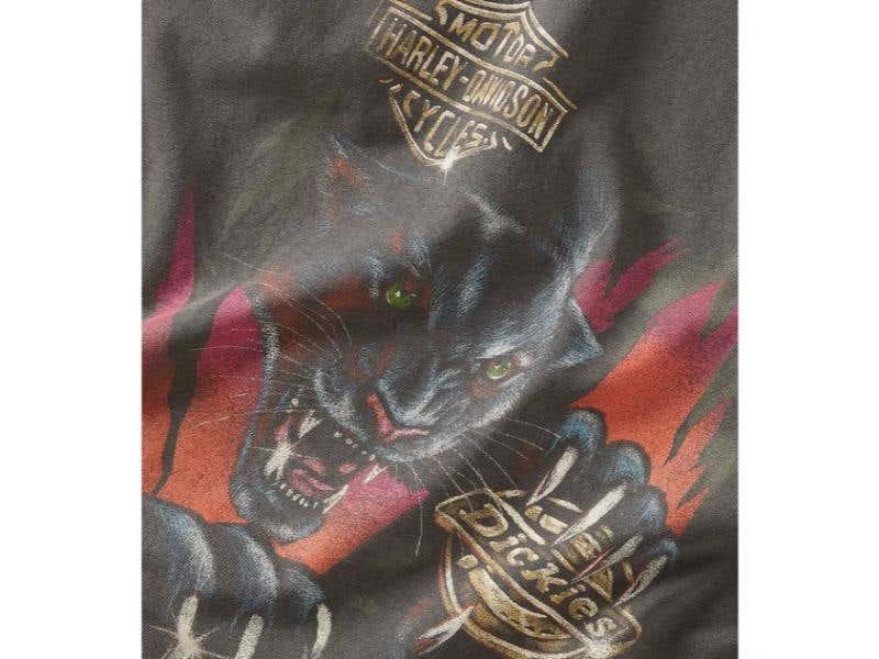 HARLEY-DAVIDSON WOMENS DICKIES X H-D PANTHER CITY GRAPHIC TEE