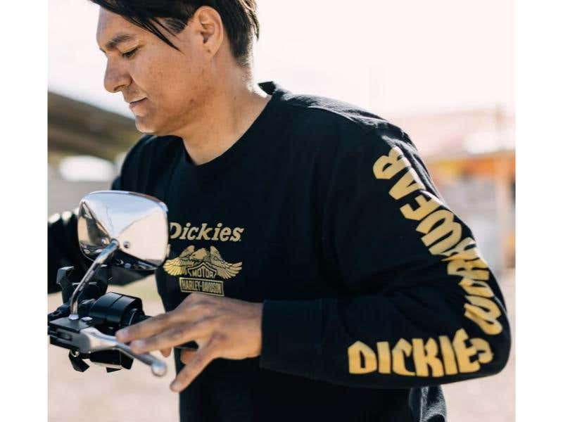 HARLEY-DAVIDSON MENS DICKIES X H-D HEAVYWEIGHT LS EAGLE TEE