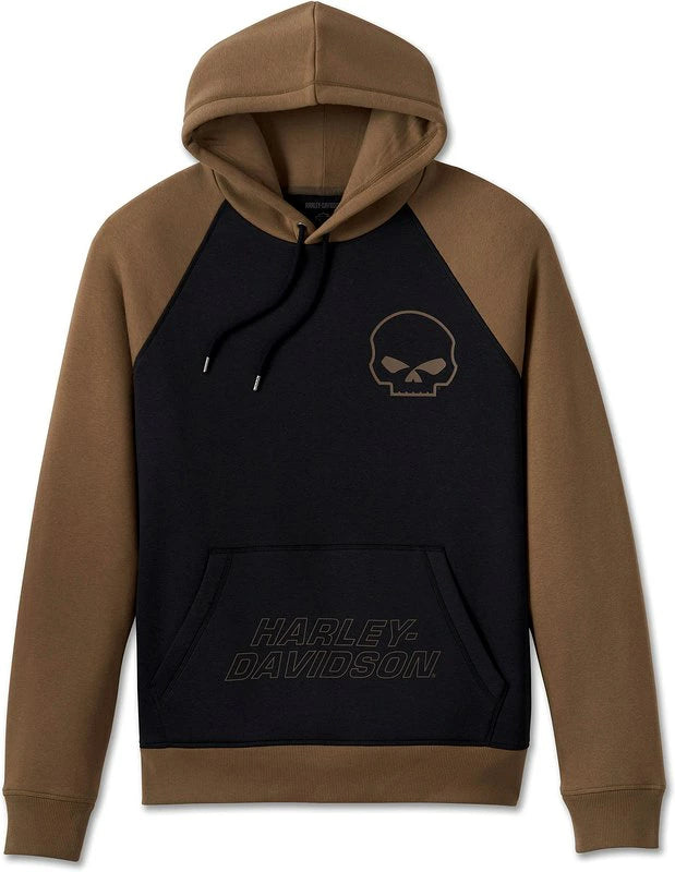 Harley-Davidson Men's Willie G Skull Raglan Hoodie - Black