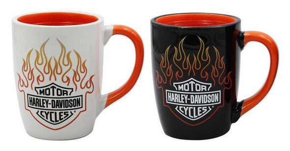 Harley-Davidson Bar & Shield Flames Colour Changing Mug Set