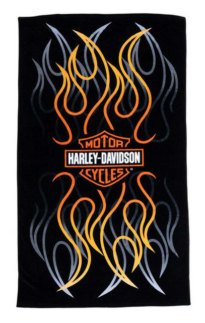 Harley-Davidson Bar & Shield Flames Towel