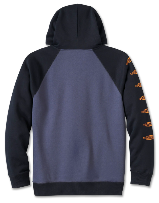 Harley-Davidson Men's Old English Stacked Bar & Shield Raglan Hoodie - Colorblock