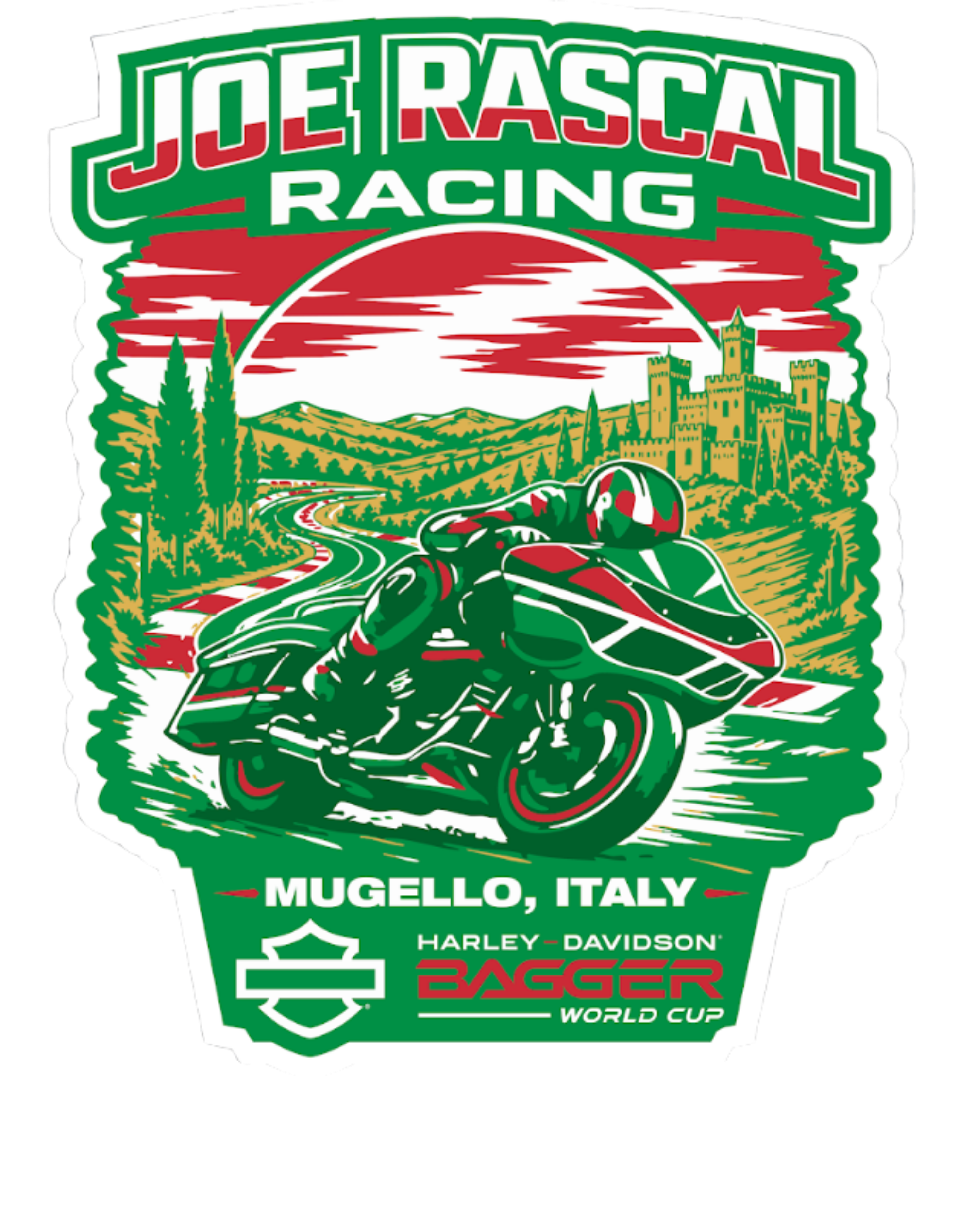 Joe Rascal Racing - Mugello Italy Bagger World Cup Sticker – Joe Rascal ...