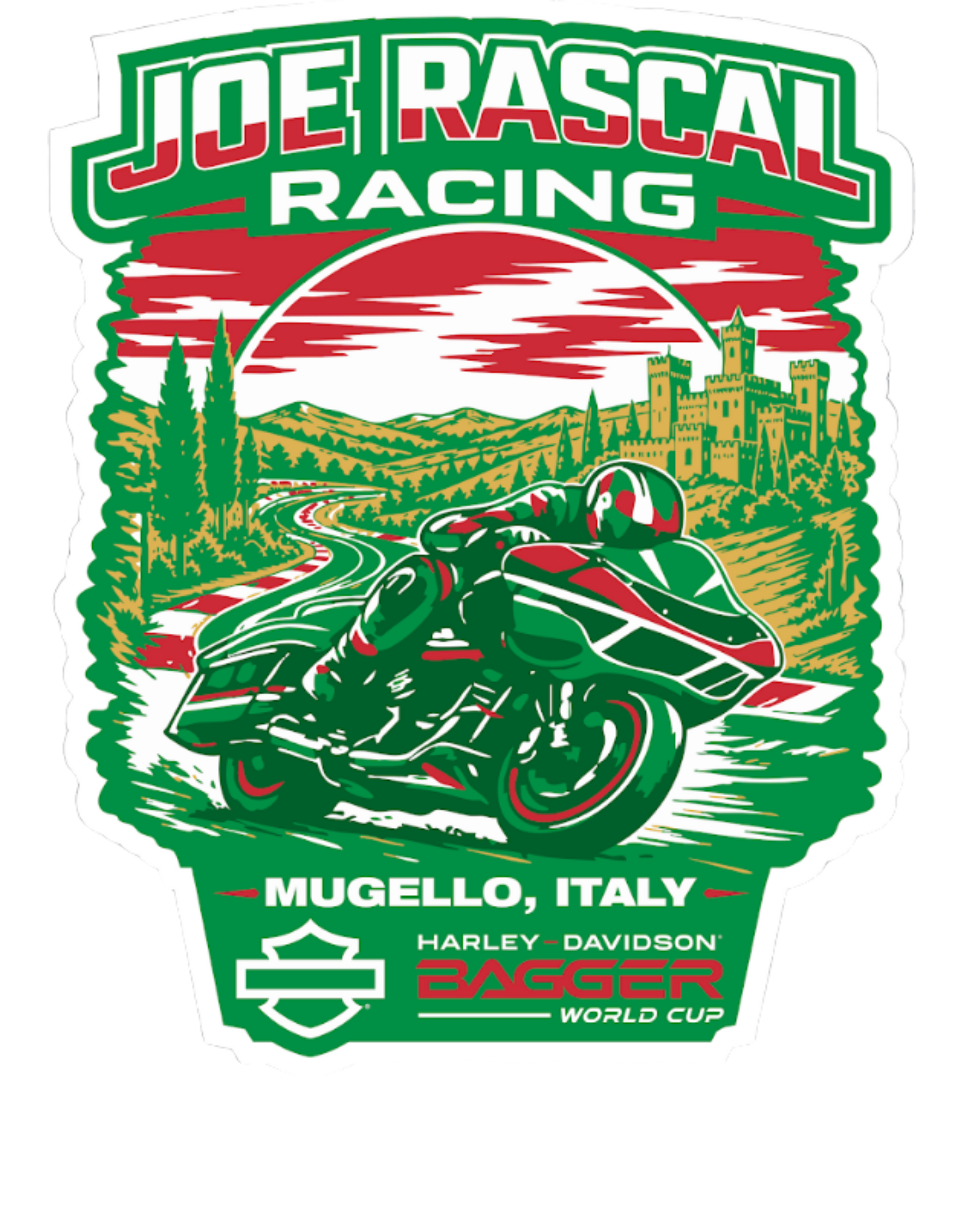 Joe Rascal Racing - Mugello Italy Bagger World Cup Sticker