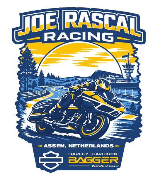 PRE ORDER: Joe Rascal Racing Assen Bagger World Cup Sticker