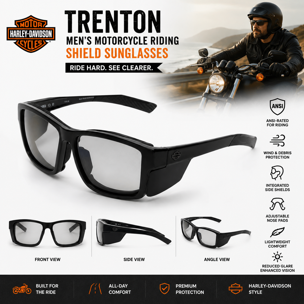 Harley-Davidson Trenton Men's Riding Sunglasses – Matte Black