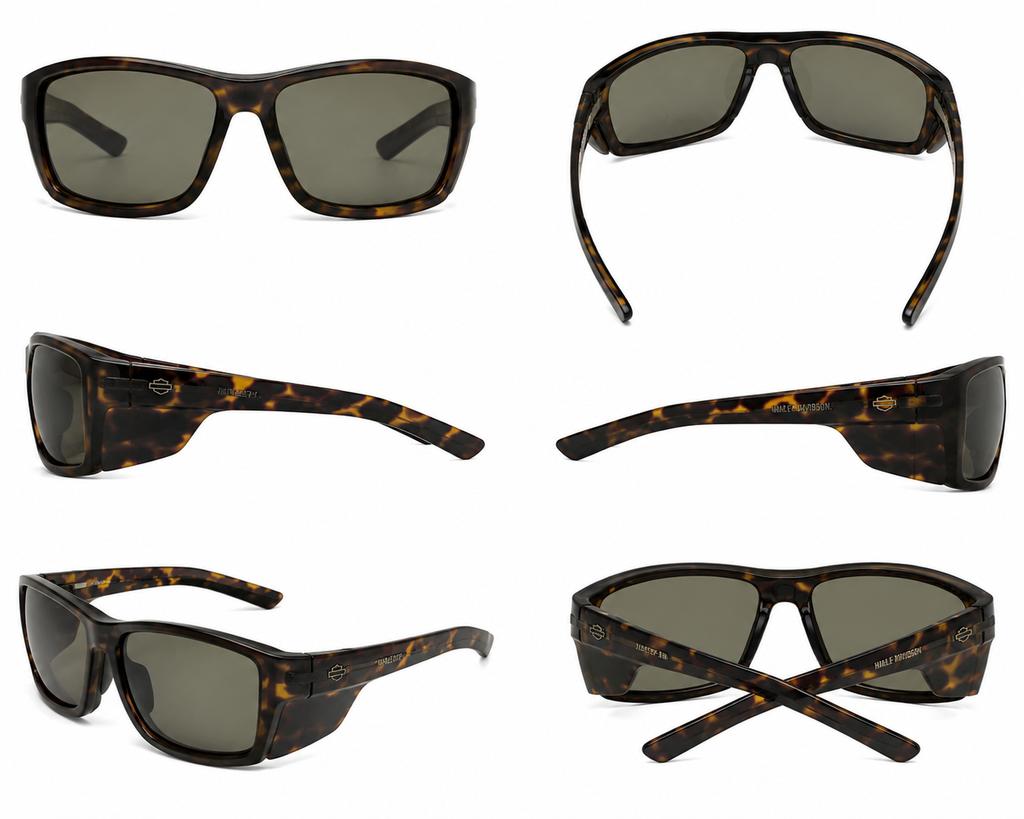 Harley-Davidson Trenton Men's Motorcycle Riding Shield Sunglasses - Dark Havana