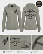 Harley-Davidson Women’s Virtuous Zip Hoodie – Sage | Exclusive Joe Rascal Back Print